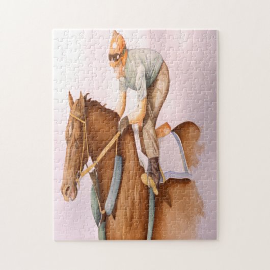 Puzzle Cheval de course et Jockey (Vertical)