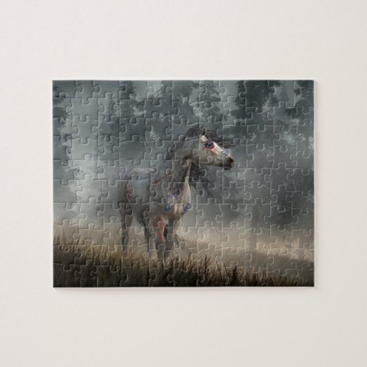 Puzzle Cheval de guerre Dappy Grey (Horizontal)