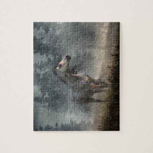 Puzzle Cheval de guerre Dappy Grey (Vertical)