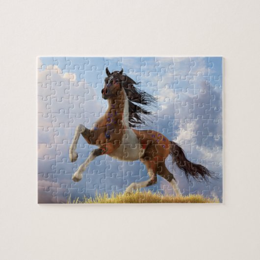 Puzzle Cheval de guerre peint (Horizontal)