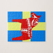 Puzzle Cheval de la Suède Dala (Horizontal)