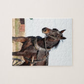 Puzzle Cheval de l'Amish rural et buggy (Horizontal)