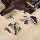 Puzzle Cheval de l'Amish rural et buggy (Côté)