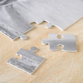 Puzzle Cheval de l'Arabie Blanche en neige (Côté)