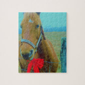 Puzzle Cheval de Noël rétro (Vertical)