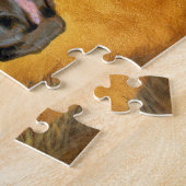 Puzzle Cheval De Quartier Avec Mane D'Or, Peinture Acryli (Côté)