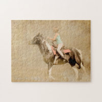 Cheval d'équitation de fille