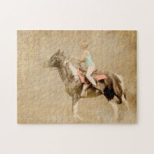 Cheval d'équitation de fille