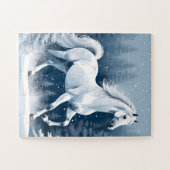 Puzzle Cheval d'hiver blanc magique (Horizontal)