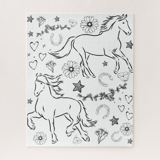 Puzzle Cheval Doodle M'Enfoncer (Vertical)