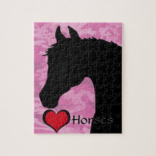 Puzzle Cheval du Coeur (camo rose)