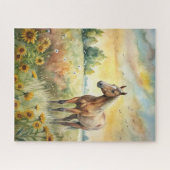 Puzzle Cheval en champ (Horizontal)