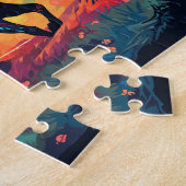 Puzzle Cheval En Course Sur Le Terrain Art Abstrait Cheva (Côté)