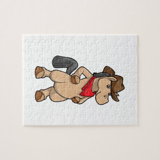 Puzzle Cheval en cow-boy (Horizontal)