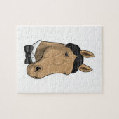 Puzzle Cheval en Gentleman avec cravate de Bow (Horizontal)