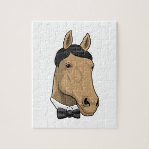Puzzle Cheval en Gentleman avec cravate de Bow