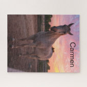 Puzzle Cheval en Paddock et cheval de ferme, personnalise (Horizontal)