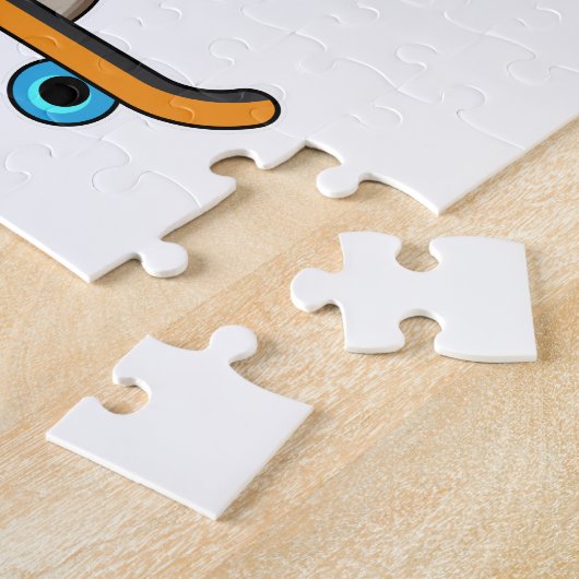 Puzzle Cheval en Patinage avec Skateboard (Côté)