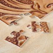 Puzzle cheval équestre rustique de l'ouest en cuir (Côté)