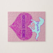 Puzzle Cheval équitation Coeur avec Pony sauvage (Horizontal)