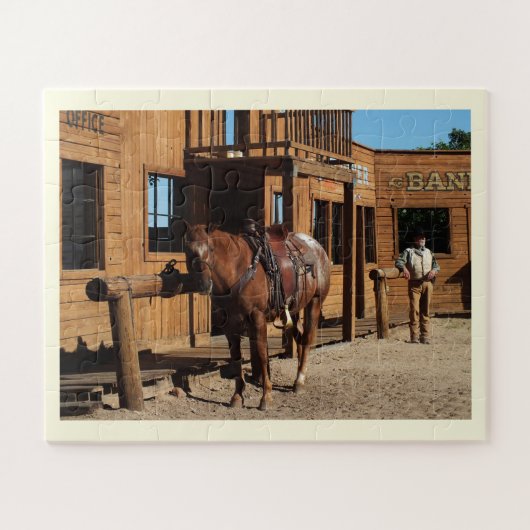 Puzzle Cheval et cowboy (Horizontal)