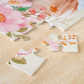 Puzzle Cheval et Fleurs aquarelles (Côté)