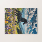 Puzzle Cheval floral/printemps/étalon (Horizontal)