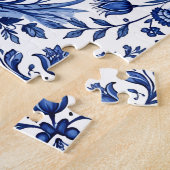 Puzzle Cheval frison de style Delft Delftware dans un pré (Côté)