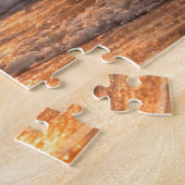 Puzzle Cheval Frison Noir au Coucher du Soleil, Course Pu (Côté)