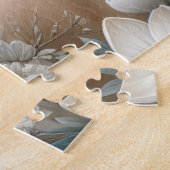 Puzzle Cheval Mama Blanc Avec Magnolia (Côté)