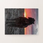 Puzzle Cheval Mustang sauvage au coucher du soleil (Horizontal)
