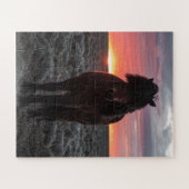 Puzzle Cheval Mustang sauvage au coucher du soleil (Horizontal)