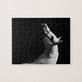 Puzzle Cheval noir et blanc (Horizontal)