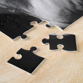 Puzzle Cheval noir et blanc - Art animal créatif (Côté)