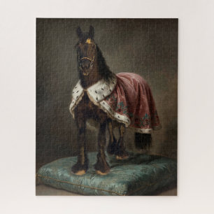 Puzzle Cheval noir frison - Affiche