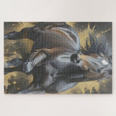 Puzzle cheval noir funky (Horizontal)