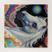 Puzzle Cheval Peint en Whimsical : Un espace Abstrait (Horizontal)