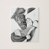 Puzzle Cheval Pinto Paint Christmas et Père Noël (Vertical)