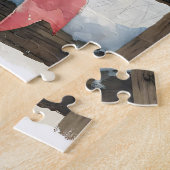 Puzzle Cheval Pinto tacheté et Cardinals Noël (Côté)