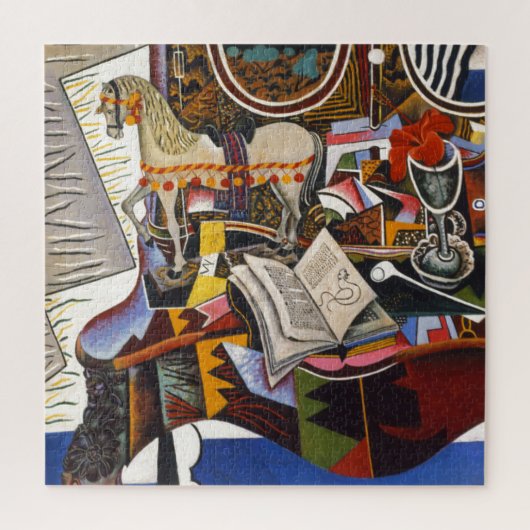 Puzzle Cheval Pipe Fleur rouge par Joan Miro Peinture Art (Vertical)