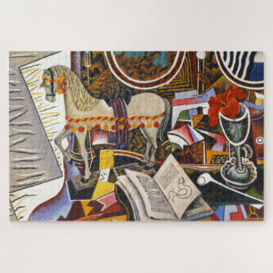 Puzzle Cheval Pipe Fleur rouge par Joan Miro Peinture Art