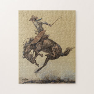 Puzzle “Cheval qui rue” Art western par Will James