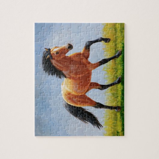 Puzzle Cheval sauvage courant de peau de daim (Vertical)