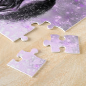 Puzzle Cheval sauvage noir dressé - Dessin noir et blanc (Côté)