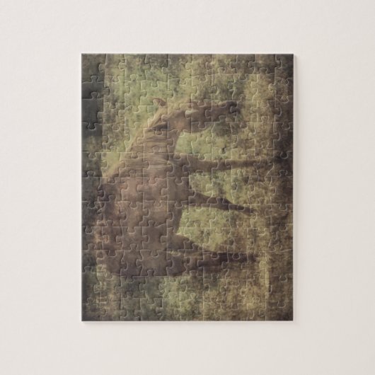 Puzzle Cheval Souvenirs Grunge (Vertical)