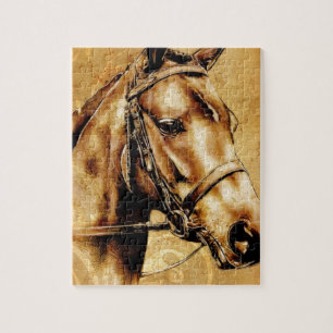 Puzzle Cheval vintage du fineart F049