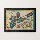 Puzzle Chevalier Avec Aigle Heraldry, Médiéval Du 14ème S (Horizontal)