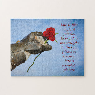 Puzzle Chevalier avec coeur en disant