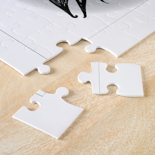 Puzzle Chevalier d'échecs EBT illustration d'art moderne (Côté)