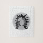 Puzzle Chevalier d'échecs EBT illustration d'art moderne (Vertical)